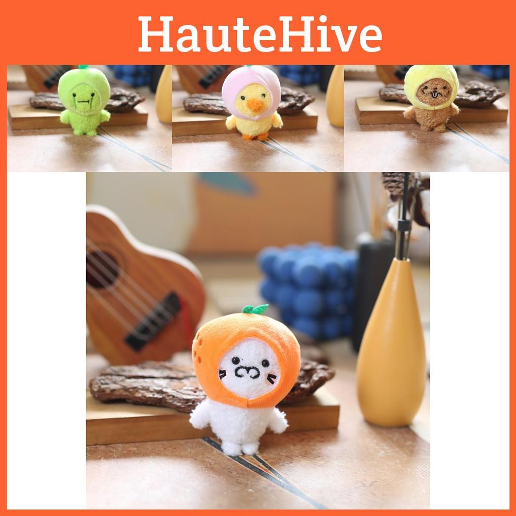 Adorable Fruit Duck Keychain Plush Toy Cute Bag Charm Soft Stuffed Animal