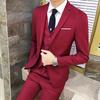 European Size Men's Three-Piece Wedding Suit - Thickened Formal Attire for Grooms