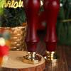 Christmas Themed Seal Stamp Head with Wood Handle for Seal Envelope Christmas Card Invitation Scrapbooking Embellishment