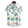 New 2025 Spring and Summer Men's Beach Shirt Hawaiian Short-sleeved Flower Shirt Men's E-commerce Supply