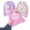 Takanami Create Drawstring Set of Sanrio and Lemon for and Perfect for School Field and Lessons Bags, Small, 3, Characters, Pink, Purple, [140118],