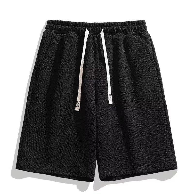 Men's Summer Casual Sports Shorts Youth Solid-Color Minimalist Cropped Pants