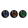 Multifunctional Wall Clock Round Remote Control Time Week Date Temperature Humidity Display for Home Dining Room