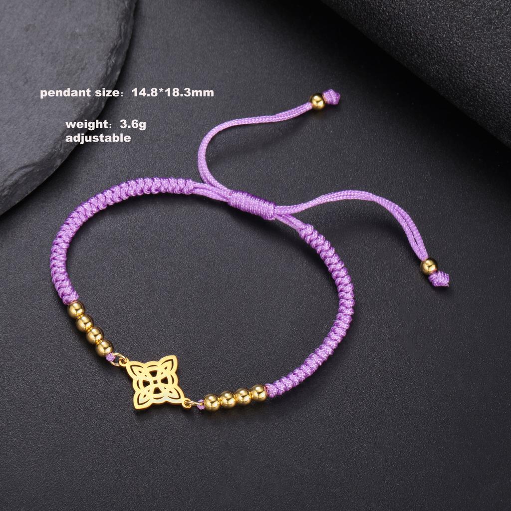 Náramky s kouzelným uzlem pro ženy nudo de bruja Nerezová ocel Amulet čarodějnictví Šťastné náramky Šperky lucky bhudda