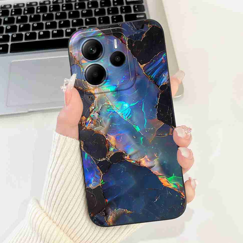 Luxury Rose Cover For Xiaomi Redmi Note 14 5G Case 6.67" Soft Slim Phone Case For Redmi Note 14 Note14 5G Capa Bags