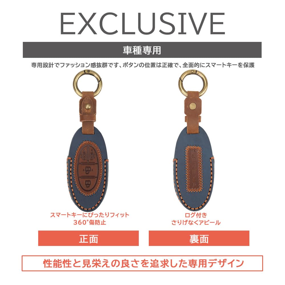 XIKER Nissan Serena C27 Series Exclusive Leather Smart Key Case, 4 Buttons, Fashionable Goods,