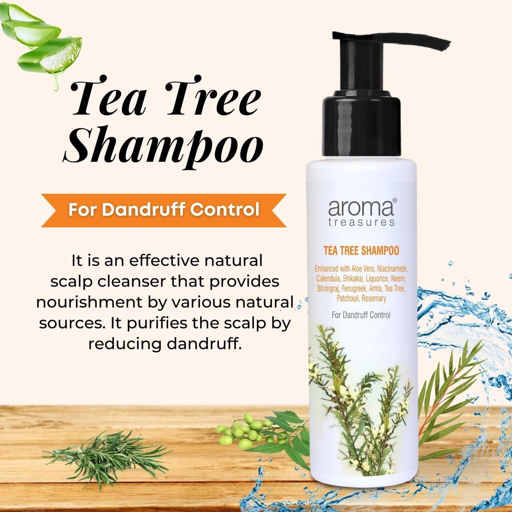 Шампунь с Чайным деревом (100 мл), Tea Tree Shampoo,  Aroma Treasures