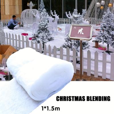 Nuove Coperte di Neve Artificiale di Natale Decorazione Natalizia Rotoli di Tappeto di Cotone di Neve Finta Neve Bianca per Addobbi per Albero di Natale