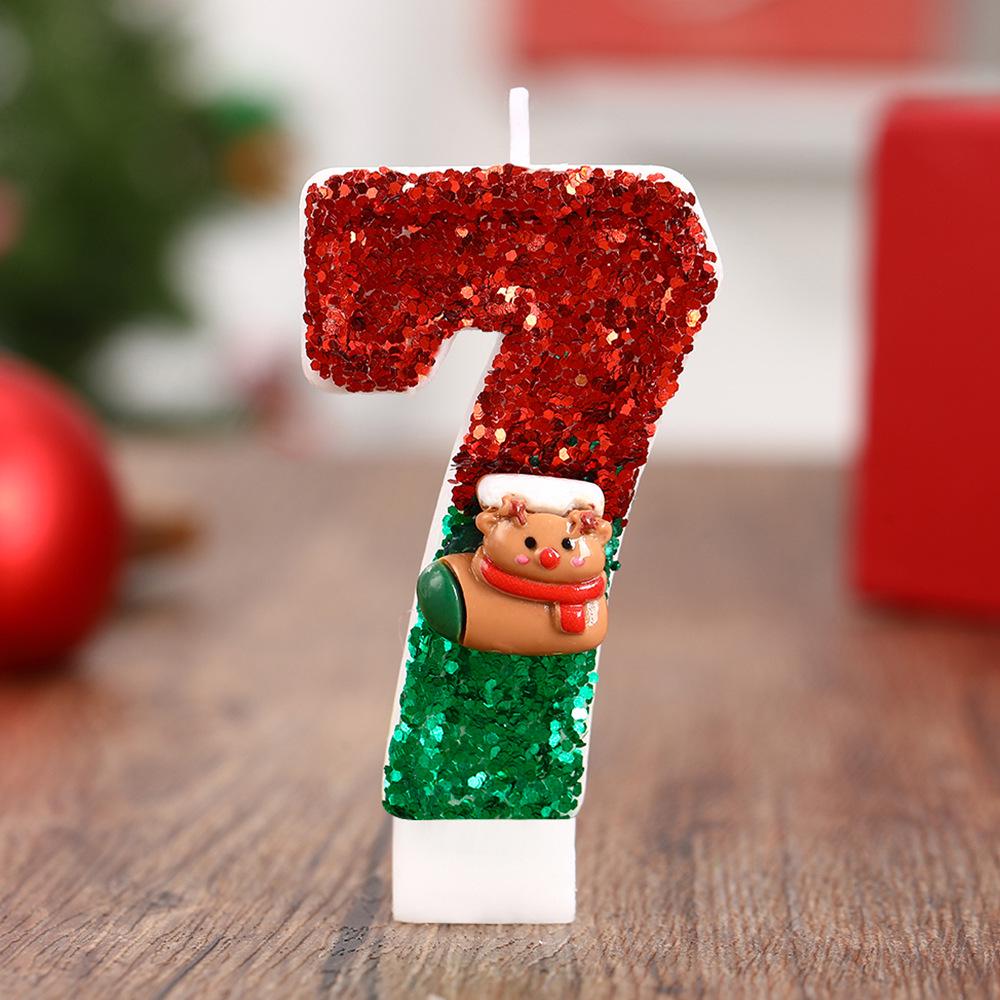 Creative Cartoon Deer Christmas Stockings Cake Decoration Candles – Perfect for Holiday Parties