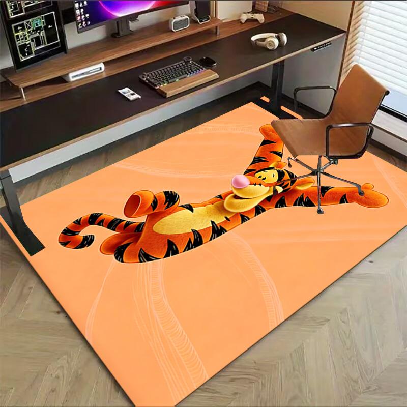 Tigger'S Playful Leap Carpet For Playroom Bedroom Living Room Sofa Home Decorkids Game Area Rug Nonslip Floor Mat