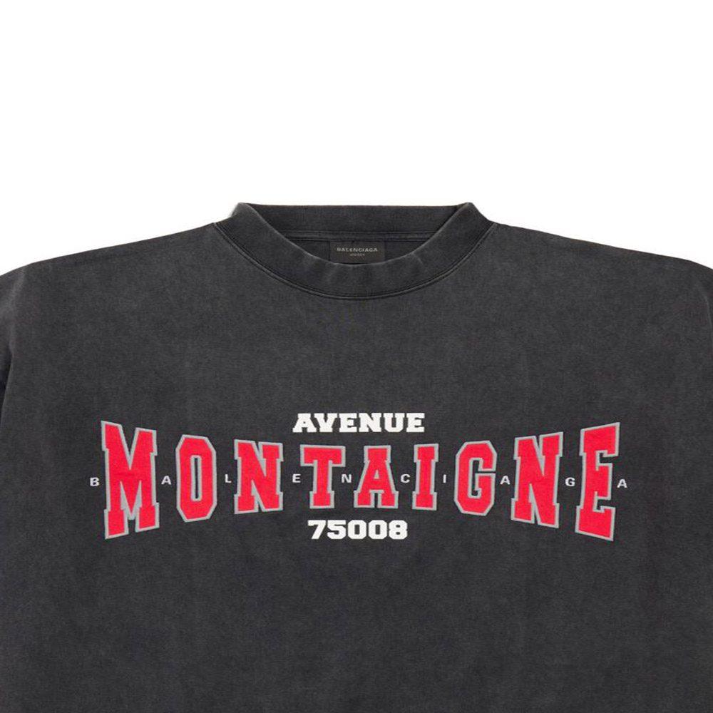 Balenciaga T Shirt Loose Fit Unisex Black 787349TRVN31048
