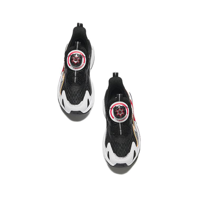 Anta Kids Fabric Fashion Versatile Simple Trendy Non-Slip Wear-Resistant Low-Top Kids Running Shoes Kids sneaker Black White Red 312439921-2