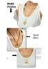 18K Gold-Plated Retro Horn Pendant Necklace with Ribbed Clavicle Chain - Non-Fading, European & American Individual Design.