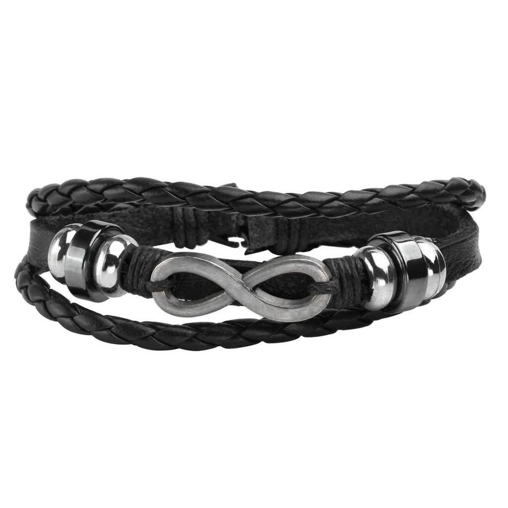 Cross-border New Jewelry Simple Woven Retro Leather Bracelet, European and American Hot-selling Set Combination Leather Bracelet Bracelet