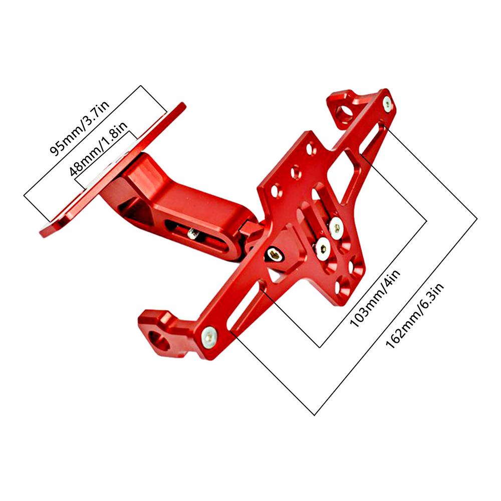 

Motorcycle Fender Eliminator Kit Adjustable Motorcycle License Plate Holder Aluminum Alloy Motorcycle Plate Frame Holder For Bic червоний