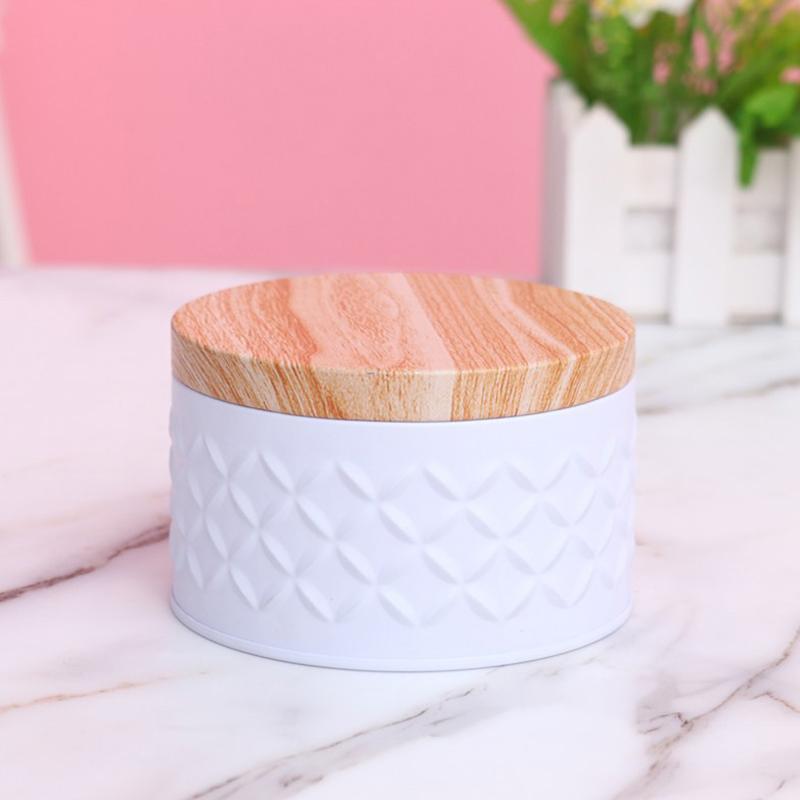 

Высококачественные жестяные коробки с текстурой дерева, прочная металлическая коробка для хранения, банки для кофе и чая, контейнер для конфет, большая вместимость, домашний органайзер розовый