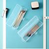 3Pcs Transparent Makeup Brush Organizer Casetravel Cosmetic Brush Storage Box Dustproof Snap-Close Holder With Hanging Loop