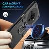 KEYSION Shockproof Armor Case for ZTE Blade A76 Soft Silicone+PC Metal Ring Stand Phone Back Cover for ZTE Blade A76