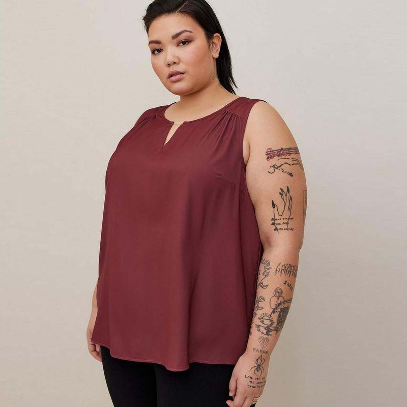 

Sleeveless Vest Women s Clothing Export Plus Size Chiffon Tops Loose Tummy Hiding Slimming Western Style Shirt Black Summer H22 Wine Red-defective 2 pieces