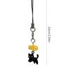 Fahshionable Lovely Cats Beaded Handcraft Elegant Phone Strap and Keychain Charm Portable Gifts for Trendy Ladies