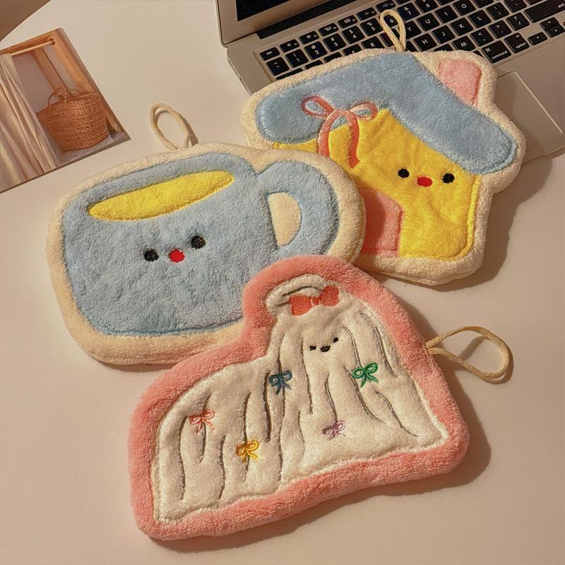 Cartoon Hand Towel Cute Kitchen Towels Bathroom Hand Towel Kitchen Cleanning Cloth Handkerchief Bath Serviettes Hand Cloths