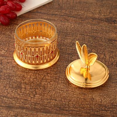 Kreative Metall-Gewürzgläser Goldenes Gewürzglasflasche mit Deckel Gewürz Salz Pfeffer Zucker Aufbewahrungsbehälter für Zuhause Küche