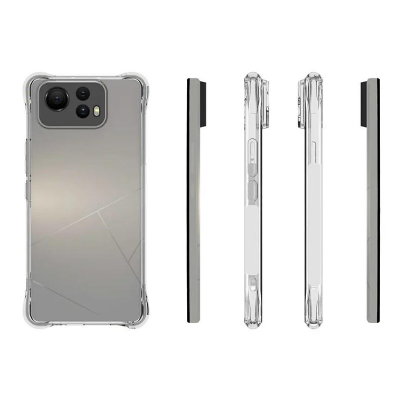 For Asus Zenfone 12 Ultra 5G Back Cover WANLONFENG TM Series 2.0mm Clear TPU Phone Case (Big Lens Hole)
