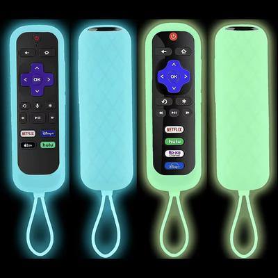 Leuchtende Silikon-Fernbedienung mit Seil Geeignet für TCL Hisense Roku TV Fernbedienungshülle Etui Heimbedarf