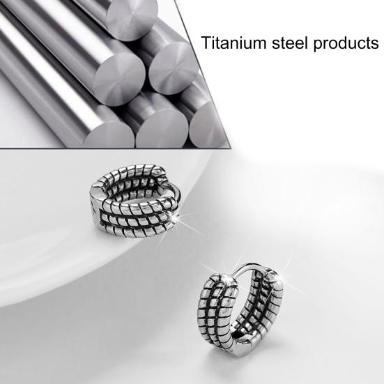Men Stylish All-Match Wear-resistant Stainless Steel Earring Jewelry Accessory