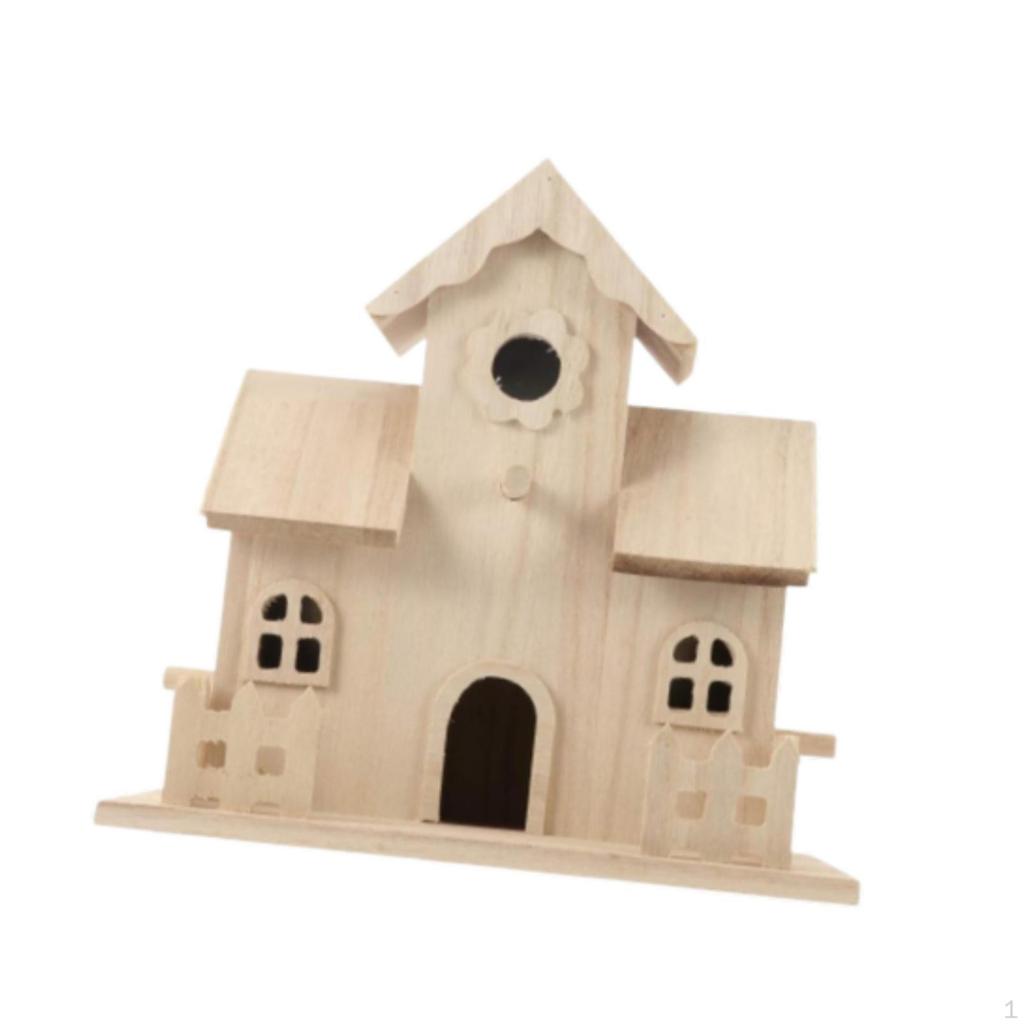 Outside Bird House Outdoor Birdhouse Room Multipurpose Wood DIY Hanging Hummingbird