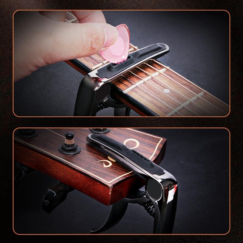 Easy to Use Portable Guitar Capo Metal Spring Clamp Capo Ukulele Capo Suitable for Both Novice and Experienced Musicians