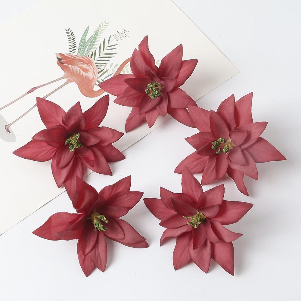 10/20/30cs 8cm Artificial Flowers Silk Fake Flowers Heads for Home Room Decor Wedding Decoration DIY Garland Gifts Accessories