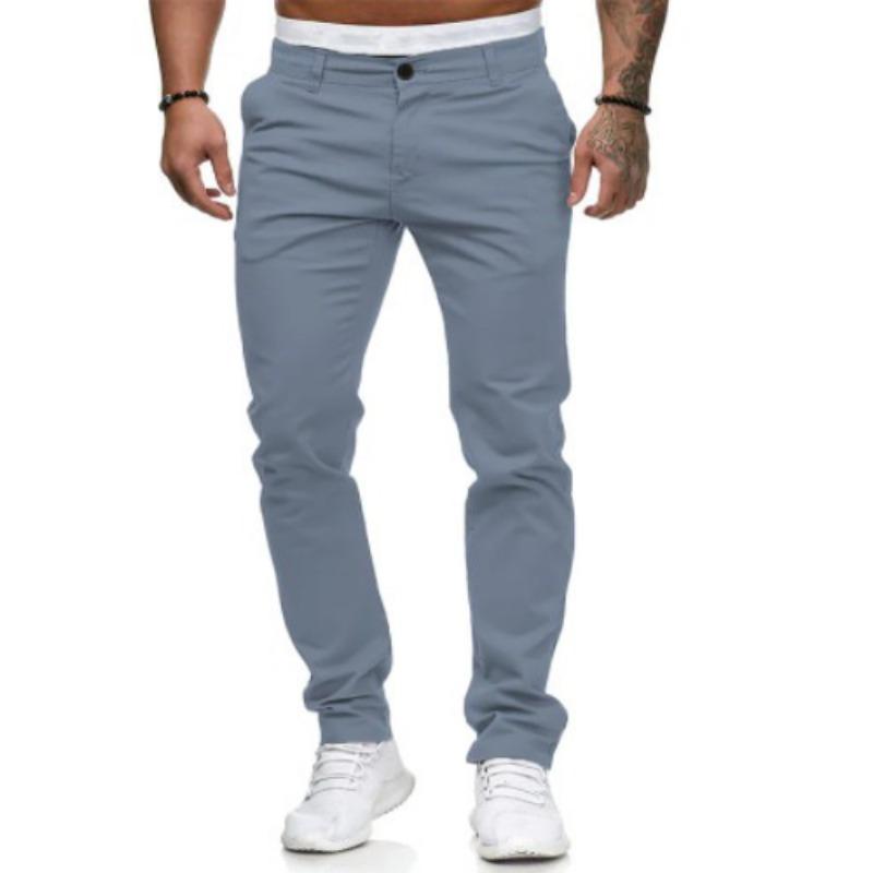 Men S Casual Solid Color Lantern Pants Slim Fit Trousers