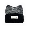 ins cute cat ears wool hat women's winter warm ear protection knitted hat showing face small versatile pullover hat