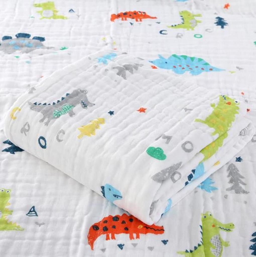 Hug Hug Honey Baby Bath Newborn Set of 3 Towels, Swaddle, 6-Layer Gauze, 100% Cotton, (Set A)