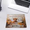 Highland Cow Calendar 2026 Scottish Cow Wall Calendar Hanging Monthly Planner Animal