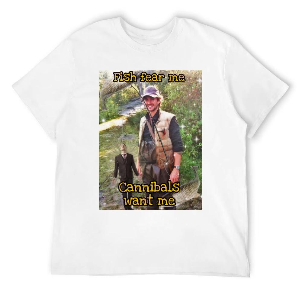 Рыба Меня Боится Каннибалы Меня Хотят Уилл Грэм Футболка Фигурки Индивидуальные Футболки Мужские Мужские Футболки Hunter X Hunter S