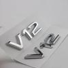 2PCS V6T V8T Emblem ABS 3D badge leaf label V10 V12 side label for A4L A5 A6L A7 Q3 Q6 Q7 car label displacement sticker