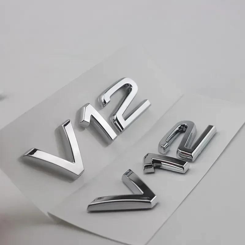 2PCS V6T V8T Emblem ABS 3D badge leaf label V10 V12 side label for A4L A5 A6L A7 Q3 Q6 Q7 car label displacement sticker