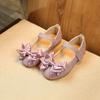 Bow-knot Dance Party Shoes Glitter Leather Shoes Bling Princess Dress Shoes  Girls