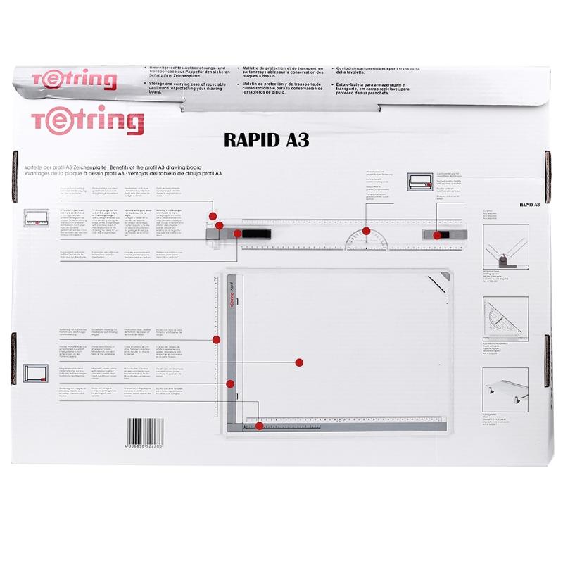 Zeichenbrett Multifunktionale Metrische Zeichenplatte mit Klarlineal Parallelbewegung und Winkelverstellbarem Messsystem