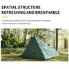 Ultralight Single Person Pyramid Camping Tent Waterproof Silicone Coated Ripstop Nylon Hiking Shelter Outdoor Accessories