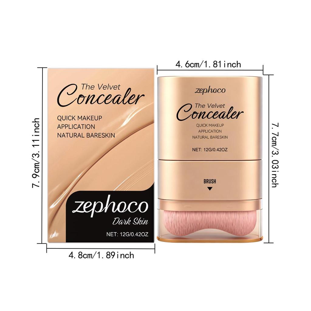 ZephoCo 2-in-1 Concealer & Foundation Stick: Refreshing, Lightweight, Natural Makeup.