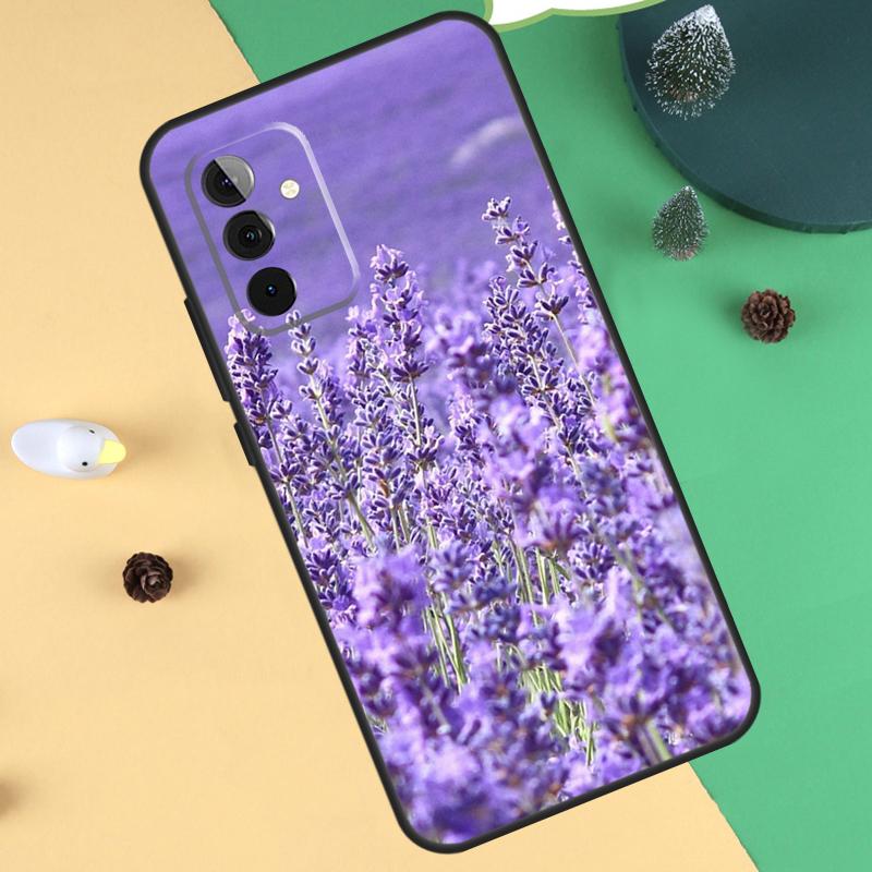 Purple Flowers Lavender Case For Samsung Galaxy A55 A35 A25 A15 A51 A71 A12 A32 A52 A13 A33 A53 A54 A34 A14 Cover