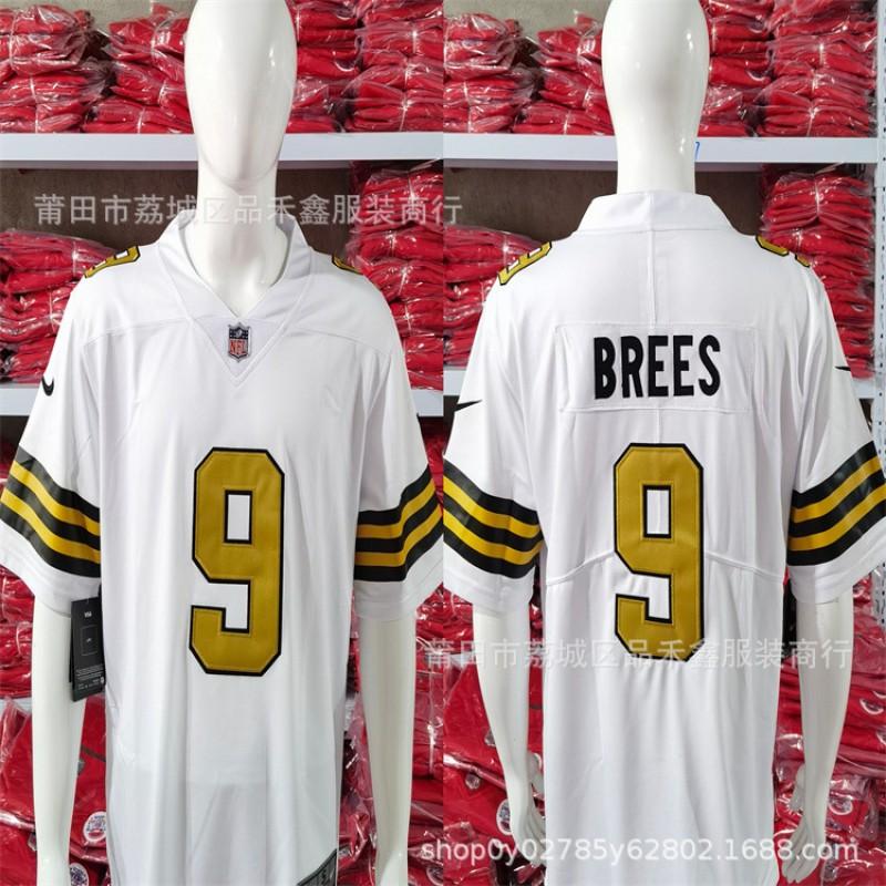 Maglia da Football NFL New Orleans Saints Lattimore 23 Brees 9 Mathieu 32 Misto Cotone Unisex Adulto Abbigliamento Sportivo
