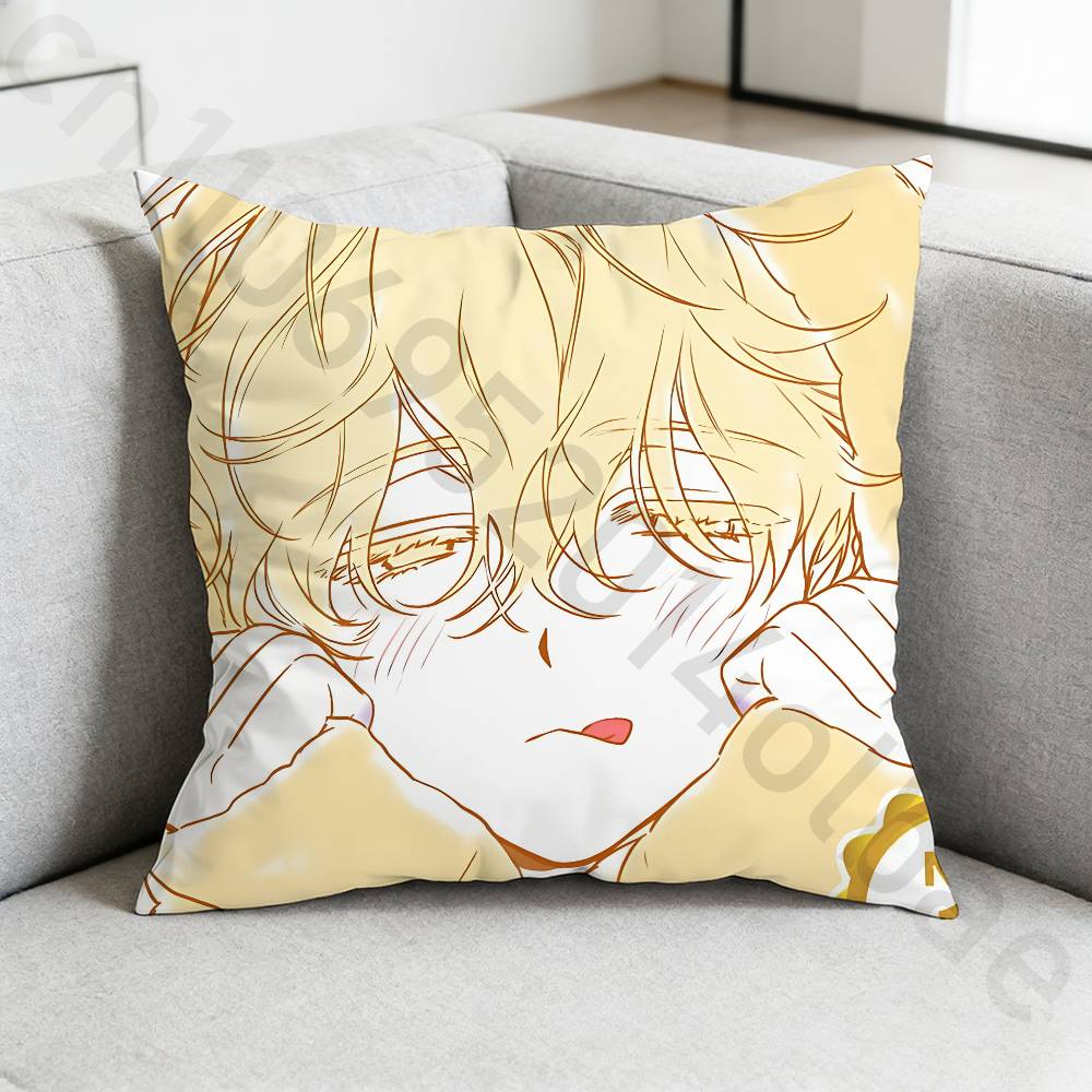 AAlien Stage LLuka Pillow Case Square DoubleSided Printing Short Plush Sofa Cushion Cover Bedroom Bedside Pillow