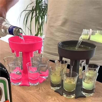 Zásobník na alkohol 6 ran Sklenice na víno Whisky Držák na pivo Hry na pití Nářadí na Vánoce Domácí párty Bar Sklenice na sklenice