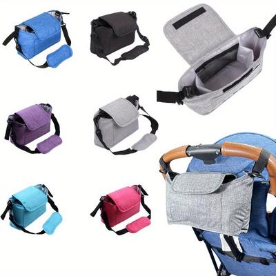 Pram Stroller Organizer Bag Diaper Bags Nursing Stroller Bag Stroller Accessories Stroller Cup Holder Cover With Shoulder