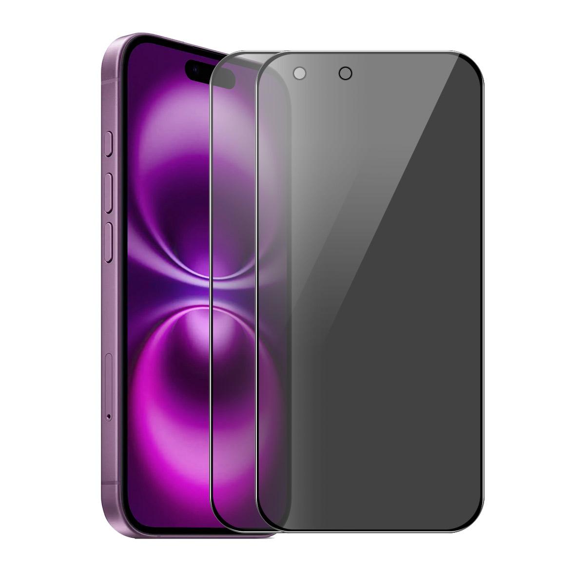 

For iPhone 17 Air 2Pcs Privacy Screen Protector ENKAY Hat-Prince 28-degree Anti-Spy Tempered Glass Black