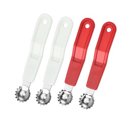 4pcs Stainless Steel Fruit Corer Tool Plastic Handle Easily Remove Fruit Corer Extractor Portable with Hole Tomato Stem Remover